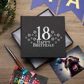 18th Birthday Black Photo Album Gift For Him With Star Design